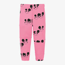 Mini Rodini-Girls Pink Organic Cotton Ritzratz Joggers | Childrensalon Outlet
