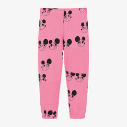 Mini Rodini-Girls Pink Organic Cotton Ritzratz Joggers | Childrensalon Outlet