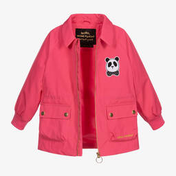 Mini Rodini-Girls Pink Panda Jacket  | Childrensalon Outlet
