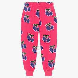 Mini Rodini-Girls Pink Plum Organic Cotton Joggers | Childrensalon Outlet