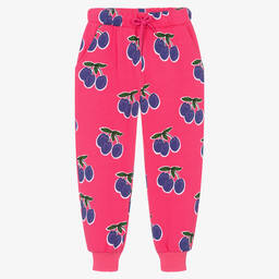 Mini Rodini-Girls Pink Plum Organic Cotton Joggers | Childrensalon Outlet