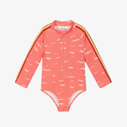 Mini Rodini-مايوه بطبعة النورس لون زهري (+UPF 40) | Childrensalon Outlet