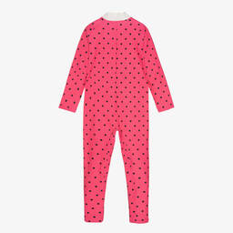 Mini Rodini-Розовый солнцезащитный комбинезон (UPF50+) | Childrensalon Outlet