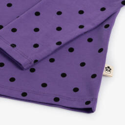 Mini Rodini-Girls Polka Dot Purple Tee | Childrensalon Outlet