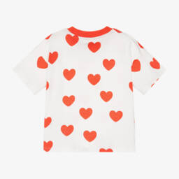 Mini Rodini-Girls Red Heart Cotton Top | Childrensalon Outlet