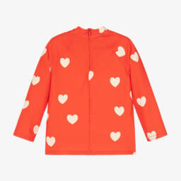 Mini Rodini-Girls Red Heart Swim Shirt | Childrensalon Outlet