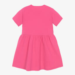 Mini Rodini-Girls Ribbed Pink Cotton Dress | Childrensalon Outlet