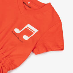 Mini Rodini-Платье из органического хлопка алого цвета для девочек | Childrensalon Outlet