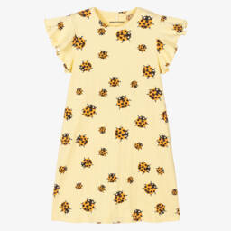 Mini Rodini-Girls Sunny Cotton Ladybird Frock | Childrensalon Outlet