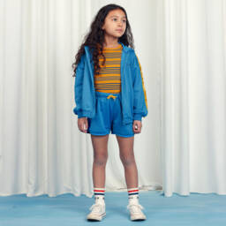 Mini Rodini-شورت أزرق وأصفر زاهي للبنات | Childrensalon Outlet