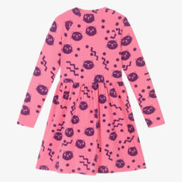 Mini Rodini-Girls Whimsical Cat Pink Dress | Childrensalon Outlet