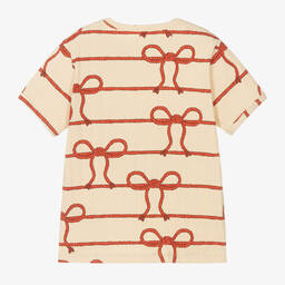 Mini Rodini-تيشيرت قطن عضوي جيرسي لون أصفر للبنات | Childrensalon Outlet