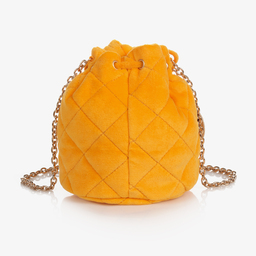 Mini Rodini-Girls Yellow Velvet Bag (20cm) | Childrensalon Outlet
