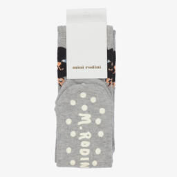 ميني روديني-جوارب مانعة للانزلاق مزيج قطن عضوي لون رمادي | Childrensalon Outlet