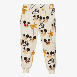 Mini Rodini-Ivory Cotton Jersey Ritzratz Joggers | Childrensalon Outlet