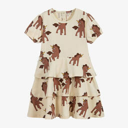 Mini Rodini-Ivory Cotton Unicorn Dress | Childrensalon Outlet