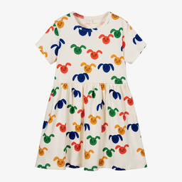 Mini Rodini-Кремовое платье из органического хлопка | Childrensalon Outlet