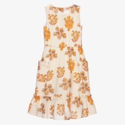 Mini Rodini-Кремовое платье из органического хлопка | Childrensalon Outlet