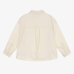 Mini Rodini-Ivory Organic Cotton Panda Shirt | Childrensalon Outlet