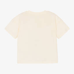 ميني روديني-تيشيرت قطن عضوي لون عاجي | Childrensalon Outlet