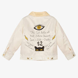 ميني روديني-جاكيت ساتان تويل لون عاجي | Childrensalon Outlet