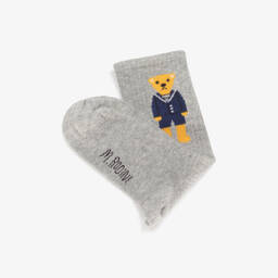 ميني روديني-جوارب مزيج قطن عضوي لون عاجي وأبيض (عدد 3) | Childrensalon Outlet