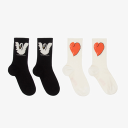 Mini Rodini-Organic Cotton Socks (2 Pack) | Childrensalon Outlet