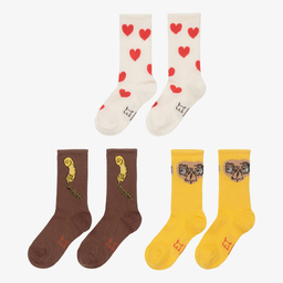 ميني روديني-جوارب مزيج قطن عضوي (عدد 3) | Childrensalon Outlet