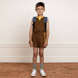 ميني روديني-جوارب قطن عضوي لون أصفر وأبيض ورمادي (عدد 3) | Childrensalon Outlet