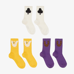 ميني روديني-جوارب قطن عضوي (عدد 3) | Childrensalon Outlet