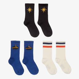 Mini Rodini-Organic Cotton Socks (3 Pack) | Childrensalon Outlet