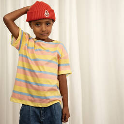 Mini Rodini-Футболка в розово-желтую полоску | Childrensalon Outlet