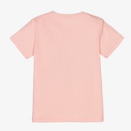 Mini Rodini-تيشيرت قطن عضوي جيرسي لون زهري للبنات | Childrensalon Outlet