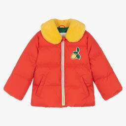 Mini Rodini-Red & Yellow Lemons Puffer Coat | Childrensalon Outlet
