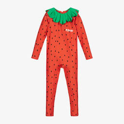 ميني روديني-بدلة سابحة واقية لون أحمر (+UPF50) | Childrensalon Outlet