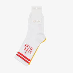 ميني روديني-جوارب مزيج قطن عضوي لون أبيض أصفر | Childrensalon Outlet