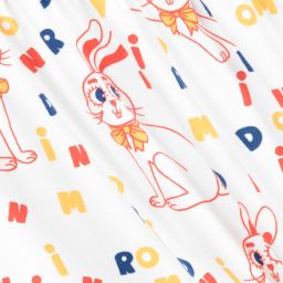 Mini Rodini-White Jersey Rabbit Dress | Childrensalon Outlet