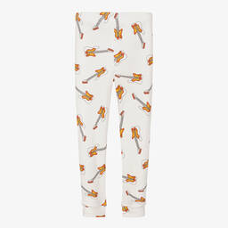 Mini Rodini-ليقنز  قطن جيرسي عضوي لون أبيض | Childrensalon Outlet