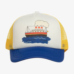 ميني روديني-كاب شبك لون أصفر وأزرق | Childrensalon Outlet