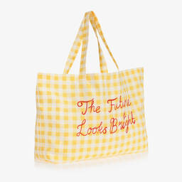 Mini Rodini-Yellow Cotton Beach Bag (60cm) | Childrensalon Outlet