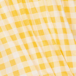 Mini Rodini-Yellow Gingham Cotton Dress | Childrensalon Outlet