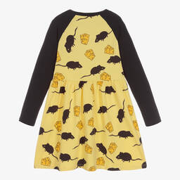 Mini Rodini-Yellow Organic Cotton Dress | Childrensalon Outlet