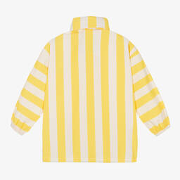 ميني روديني-معطف واقي من المطر مقلم لون أصفر وعاجي | Childrensalon Outlet