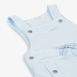 مينتيني بيبي-Baby Boys Blue Cotton Dungaree Set | Childrensalon Outlet