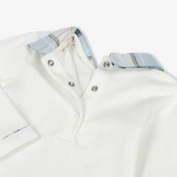 Mintini Baby-Baby Boys Blue & Ivory Check Cotton Shorts Set | Childrensalon Outlet