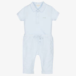 Mintini Baby-Baby Boys Blue Trouser Set | Childrensalon Outlet