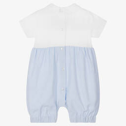 Mintini Baby-Baby Boys Blue & White Shortie | Childrensalon Outlet
