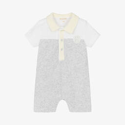 Mintini Baby-Baby Boys Grey Towelling Shortie | Childrensalon Outlet