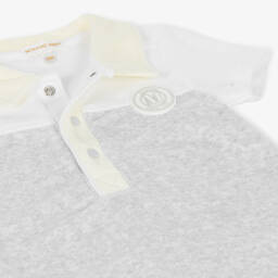 Mintini Baby-Baby Boys Grey Towelling Shortie | Childrensalon Outlet