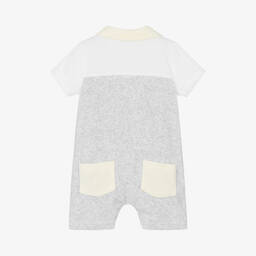 Mintini Baby-Baby Boys Grey Towelling Shortie | Childrensalon Outlet